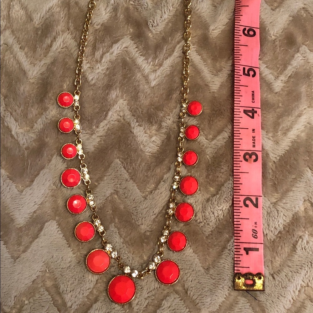 Color colored circle charm statement necklace